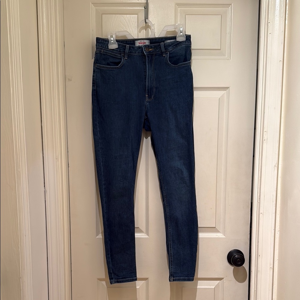 Y2K Wrangler Hight Rise Unforgettable Skinny Dark Blue Denim Jeans